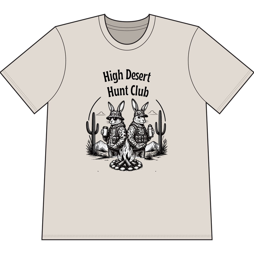 High Desert Hunt Club T-Shirt — Vintage Desert Bunny Hunting Graphic