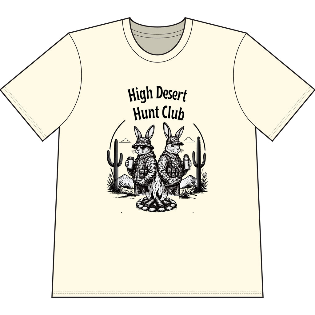 High Desert Hunt Club T-Shirt — Vintage Desert Bunny Hunting Graphic