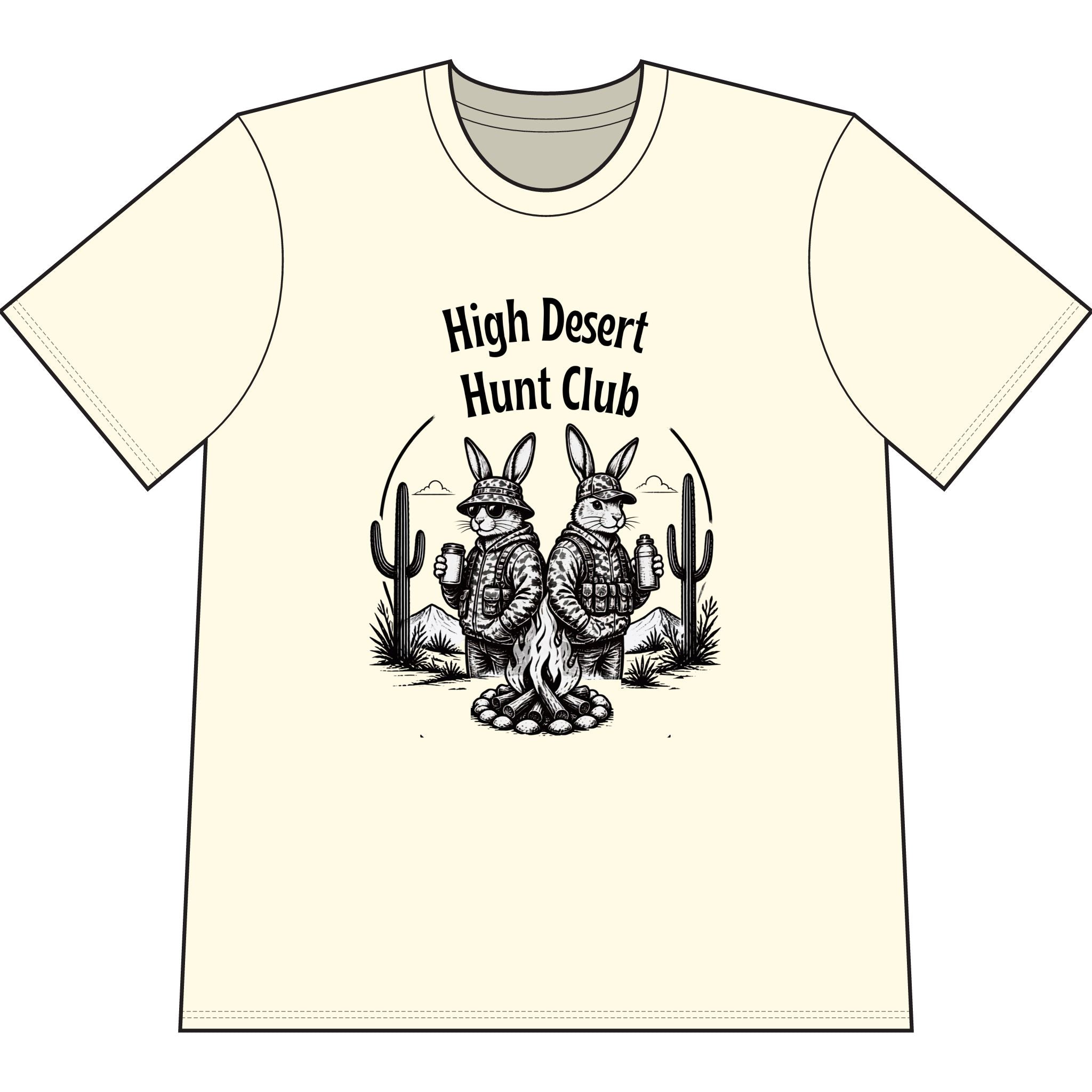 High Desert Hunt Club T-Shirt — Vintage Desert Bunny Hunting Graphic