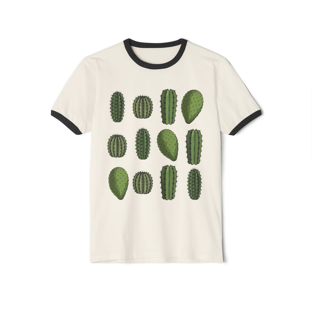 Cactus Grid Ringer T-Shirt