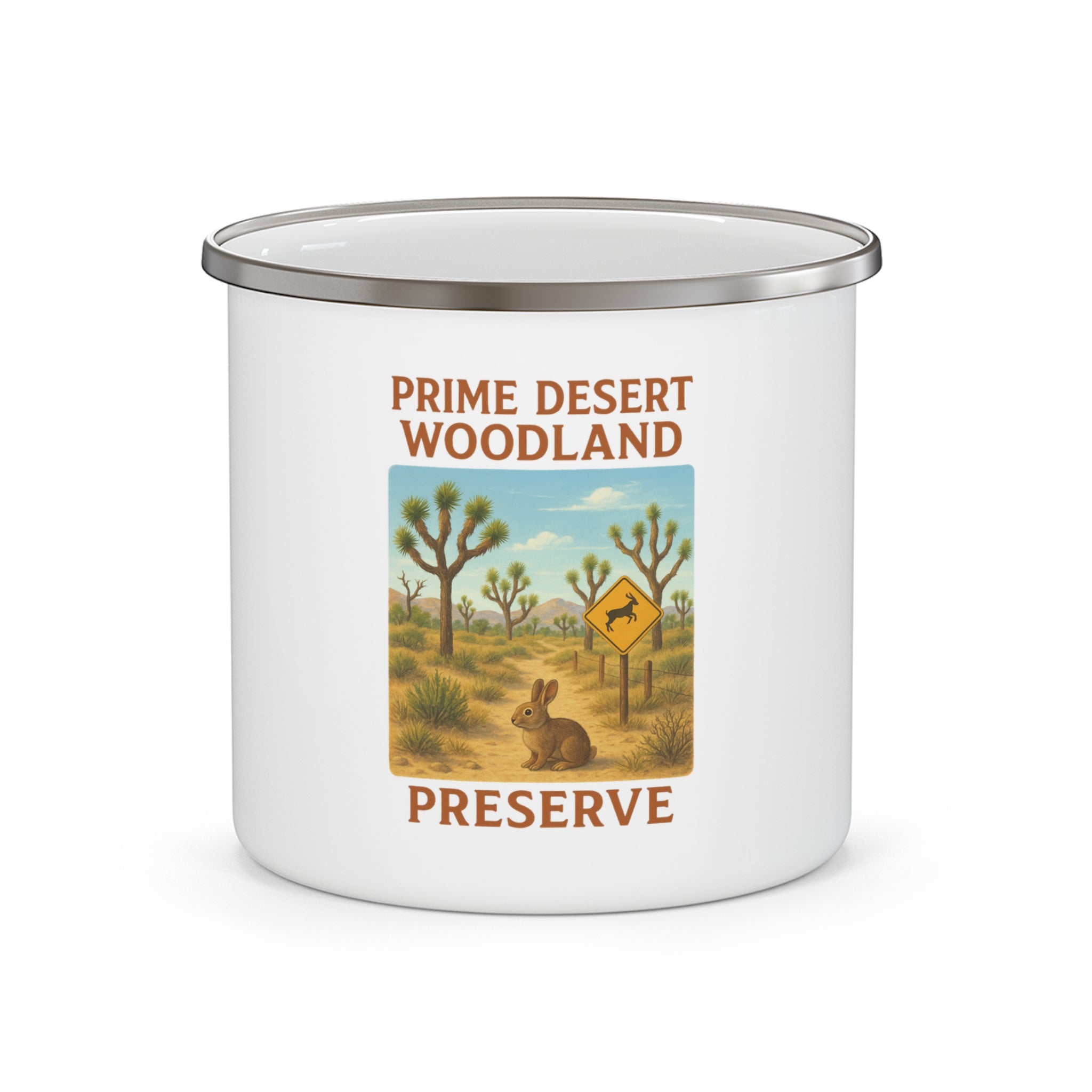 Prime Desert Woodland Preserve Enamel Camping Mug