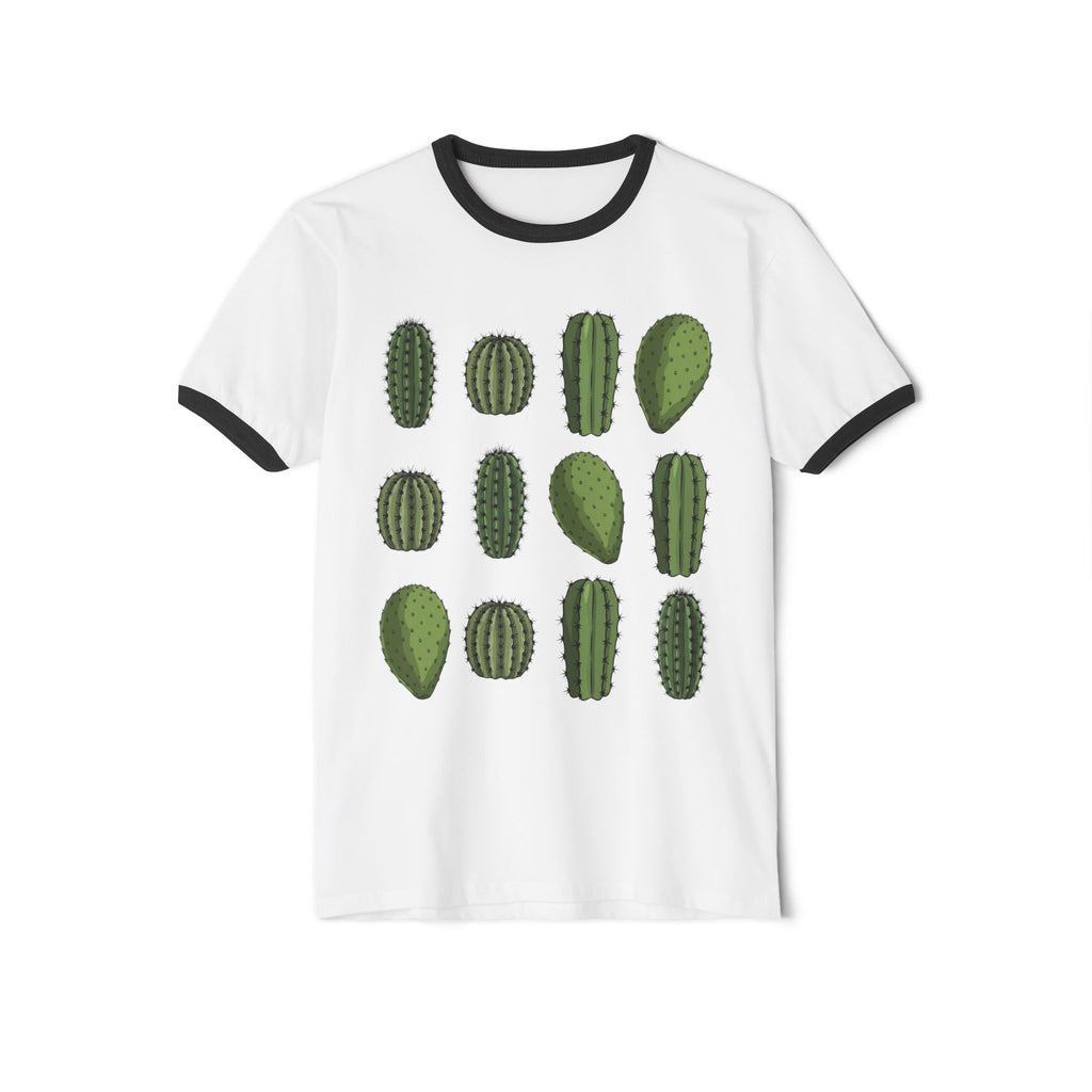 Cactus Grid Ringer T-Shirt