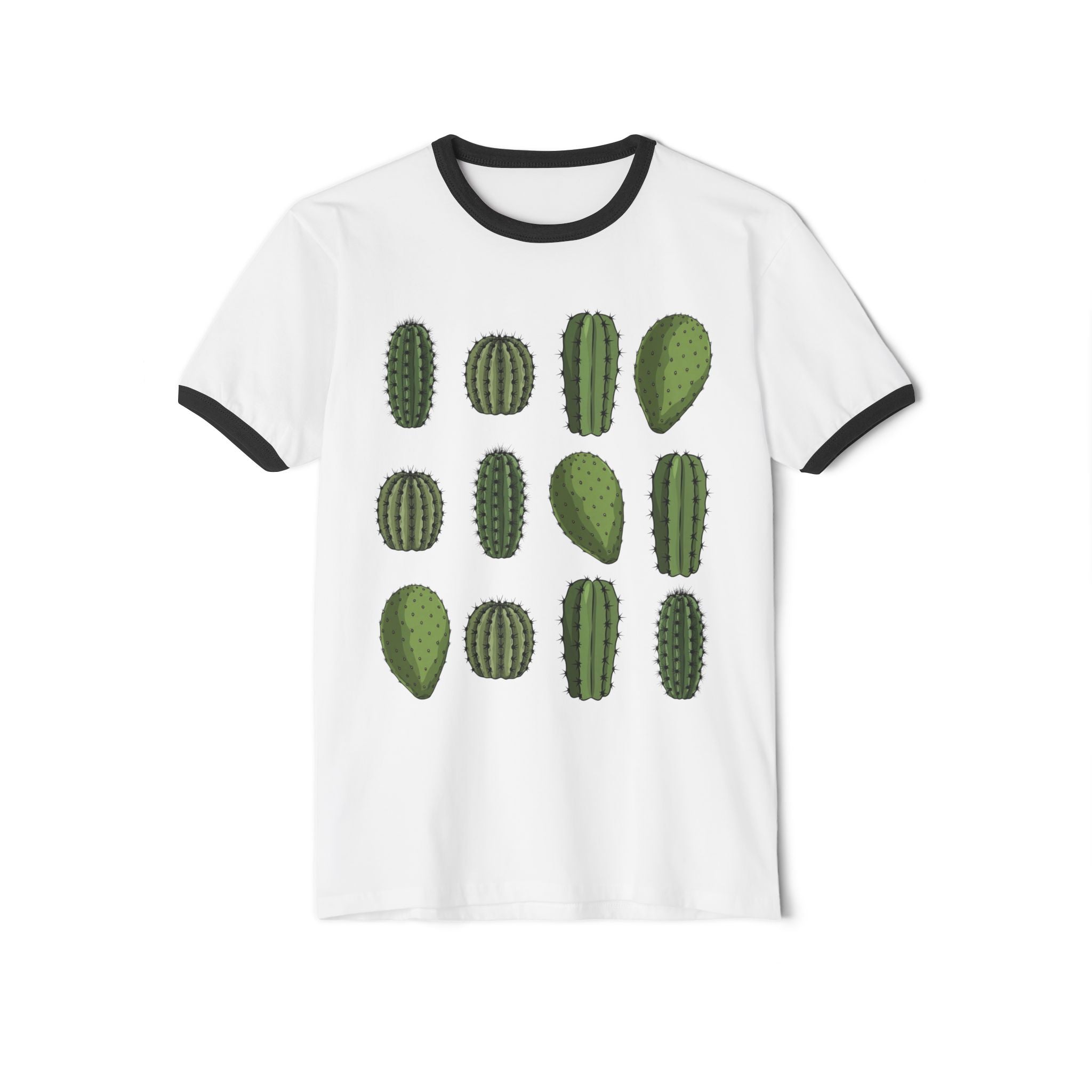 Cactus Grid Ringer T-Shirt