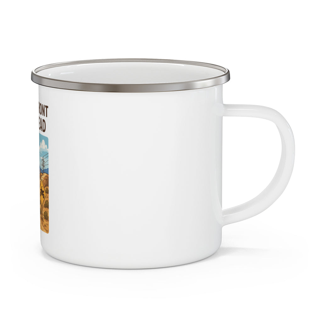 Desert Front Trailhead Enamel Camping Mug