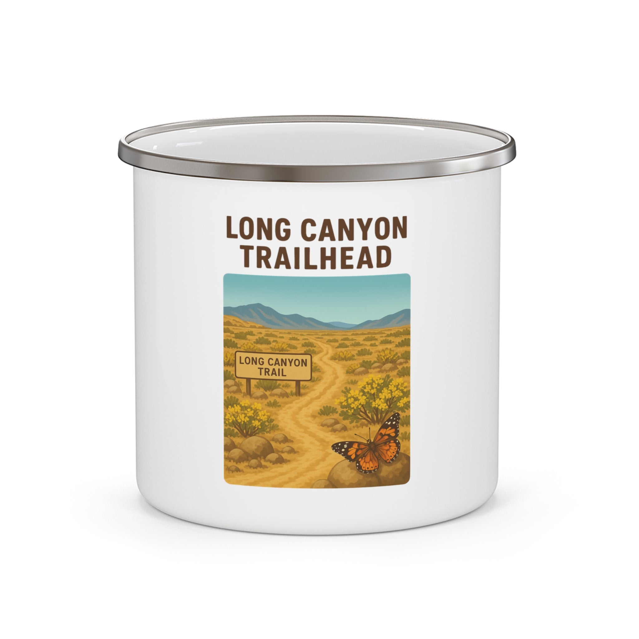 Long Canyon Trailhead Enamel Camping Mug