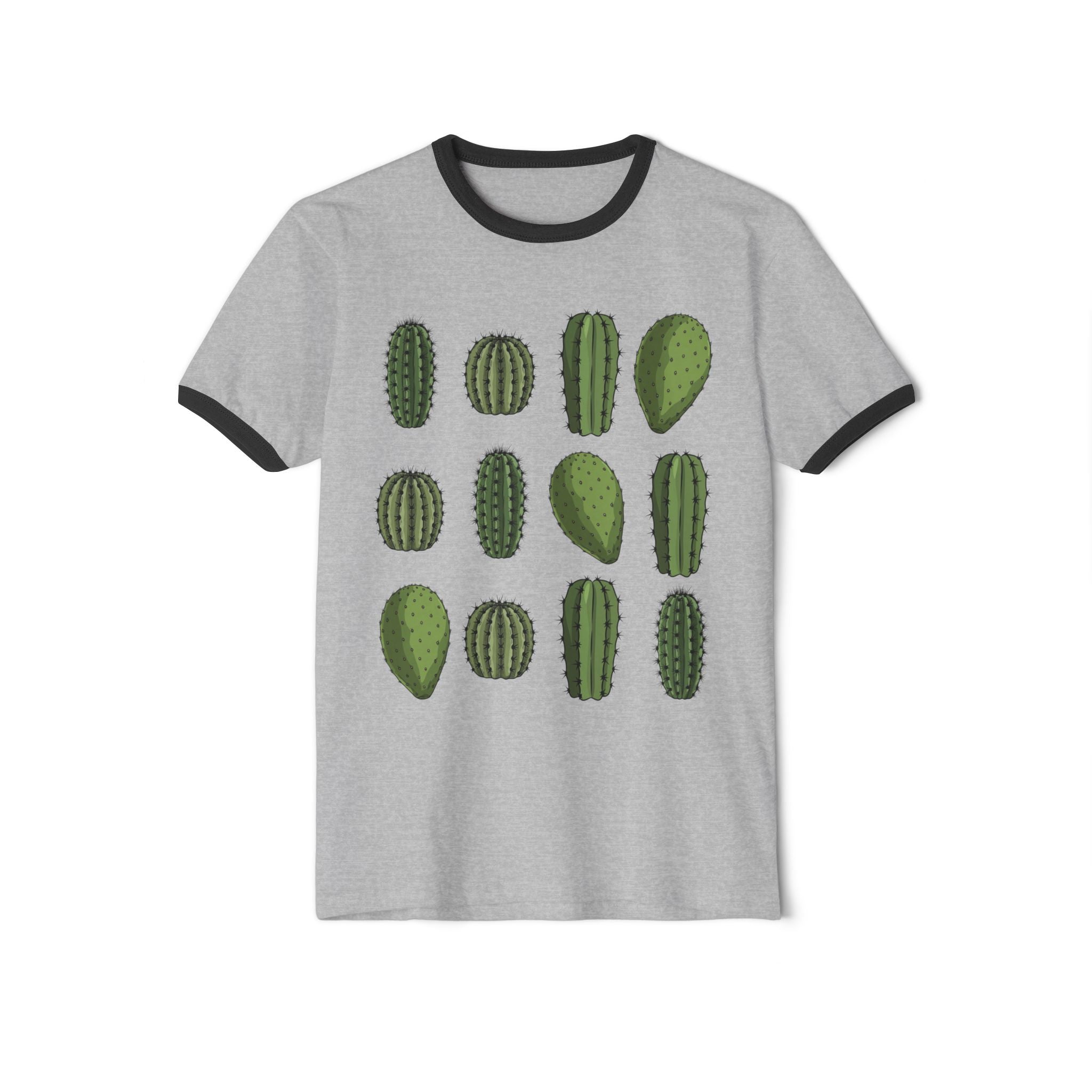 Cactus Grid Ringer T-Shirt